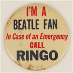 Ringo Starrs Personal Beatles Fan Button